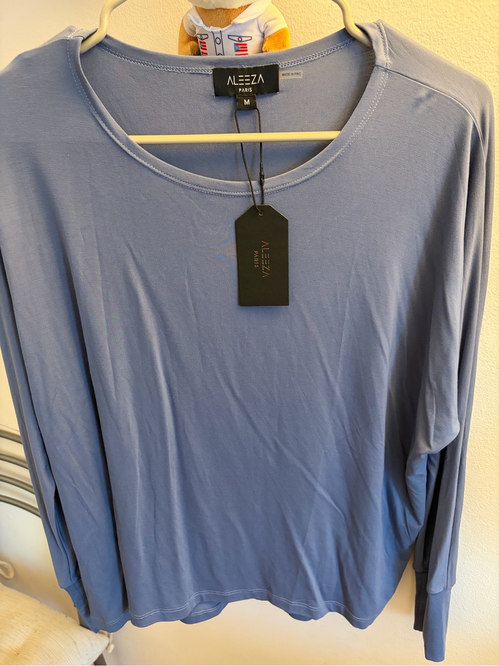 Aleeza Paris Lightweight Blue Long Sleeve Top Brand New